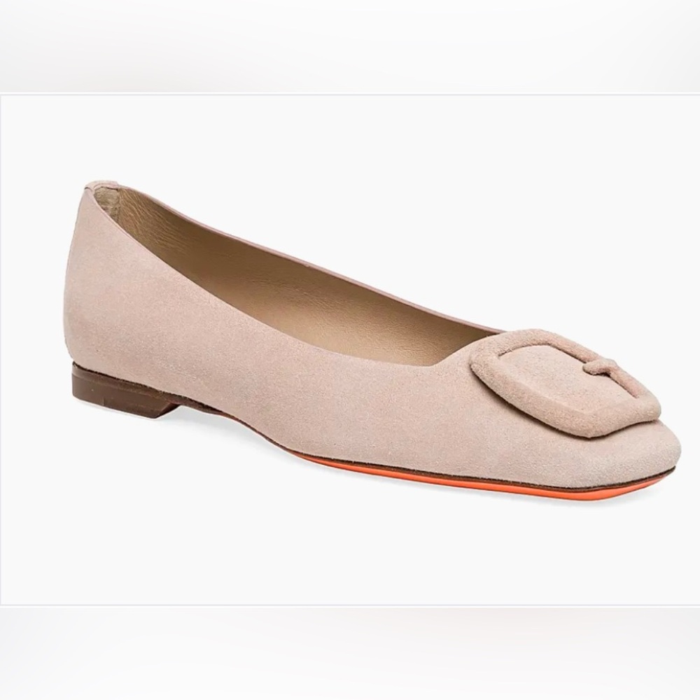 Santoni NEW women’s Maya pink ballet flats shoes size 37 7